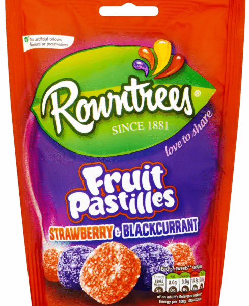 Rowntrees - Fruit Pastilles Strawb & Blackcurrent (10x143g) Pouch